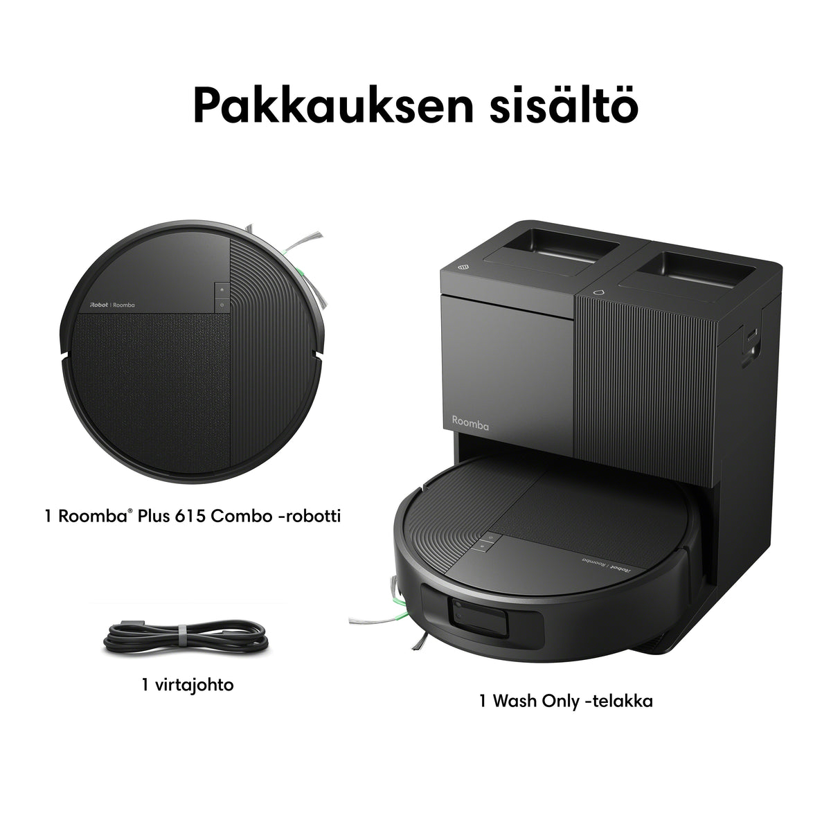 Roomba® Plus 615 Combo + Wash Only -telakka