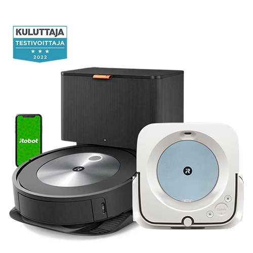 Roomba® j7+ & Braava jet® m6 valkoinen/sininen nippu