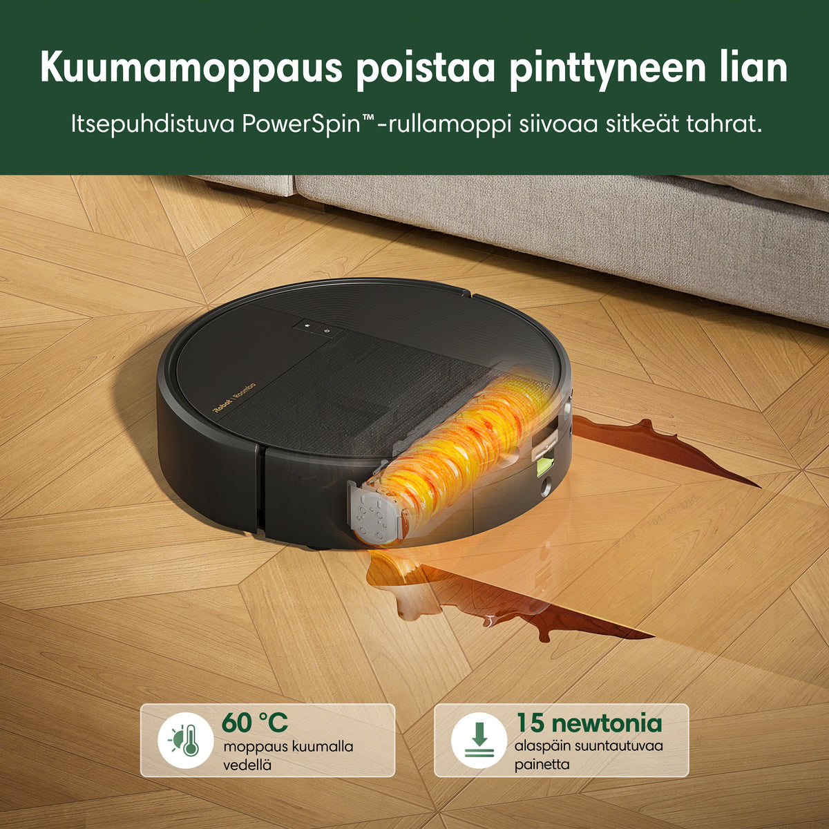 Roomba® Plus 675 Combo + AutoWash™-telakka