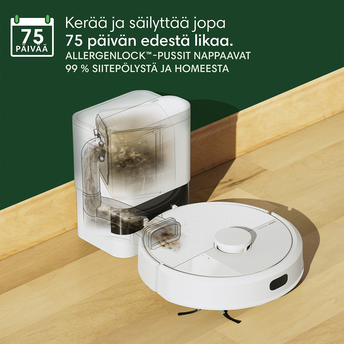 Roomba® 105 Combo -robotti + AutoEmpty™-telakka