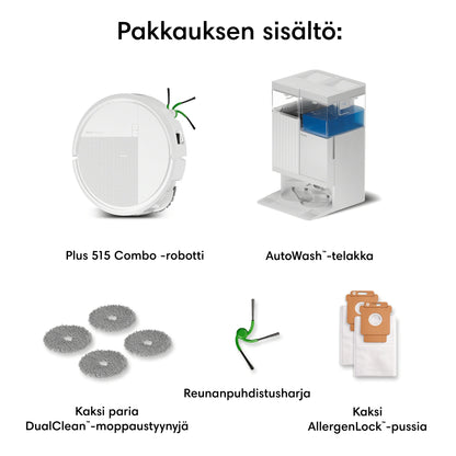 Roomba® Plus 515 Combo -robotti + AutoWash™-telakka