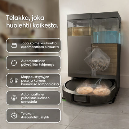 Roomba® Plus 575 Combo -robotti + AutoWash™-telakka