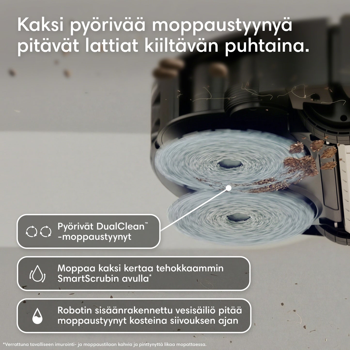 Roomba® Plus 575 Combo -robotti + AutoWash™-telakka