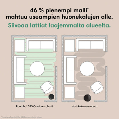 Roomba® Plus 575 Combo -robotti + AutoWash™-telakka