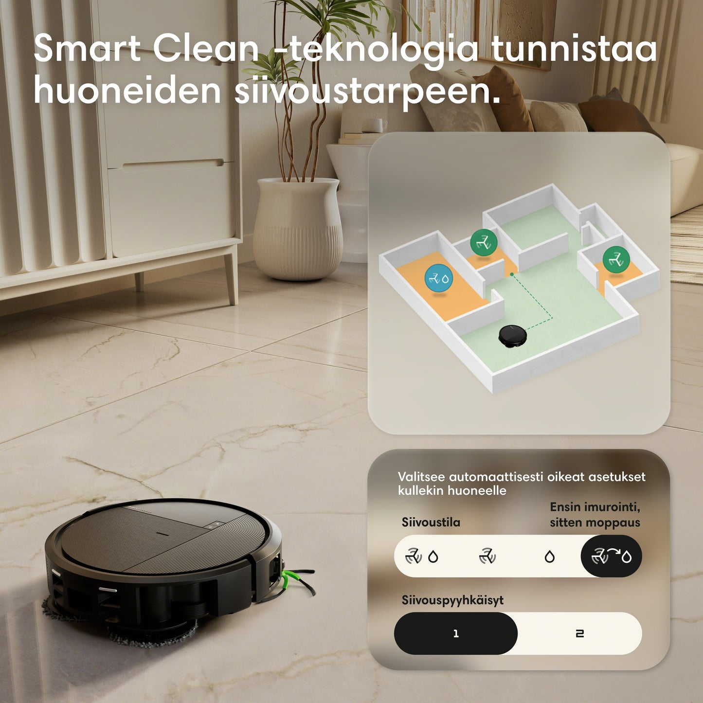 Roomba® Plus 575 Combo -robotti + AutoWash™-telakka