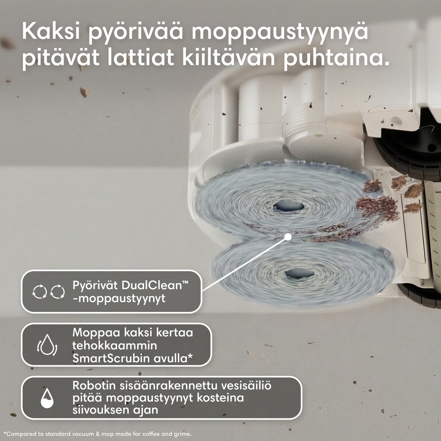 Roomba® Plus 575 Combo -robotti + AutoWash™-telakka