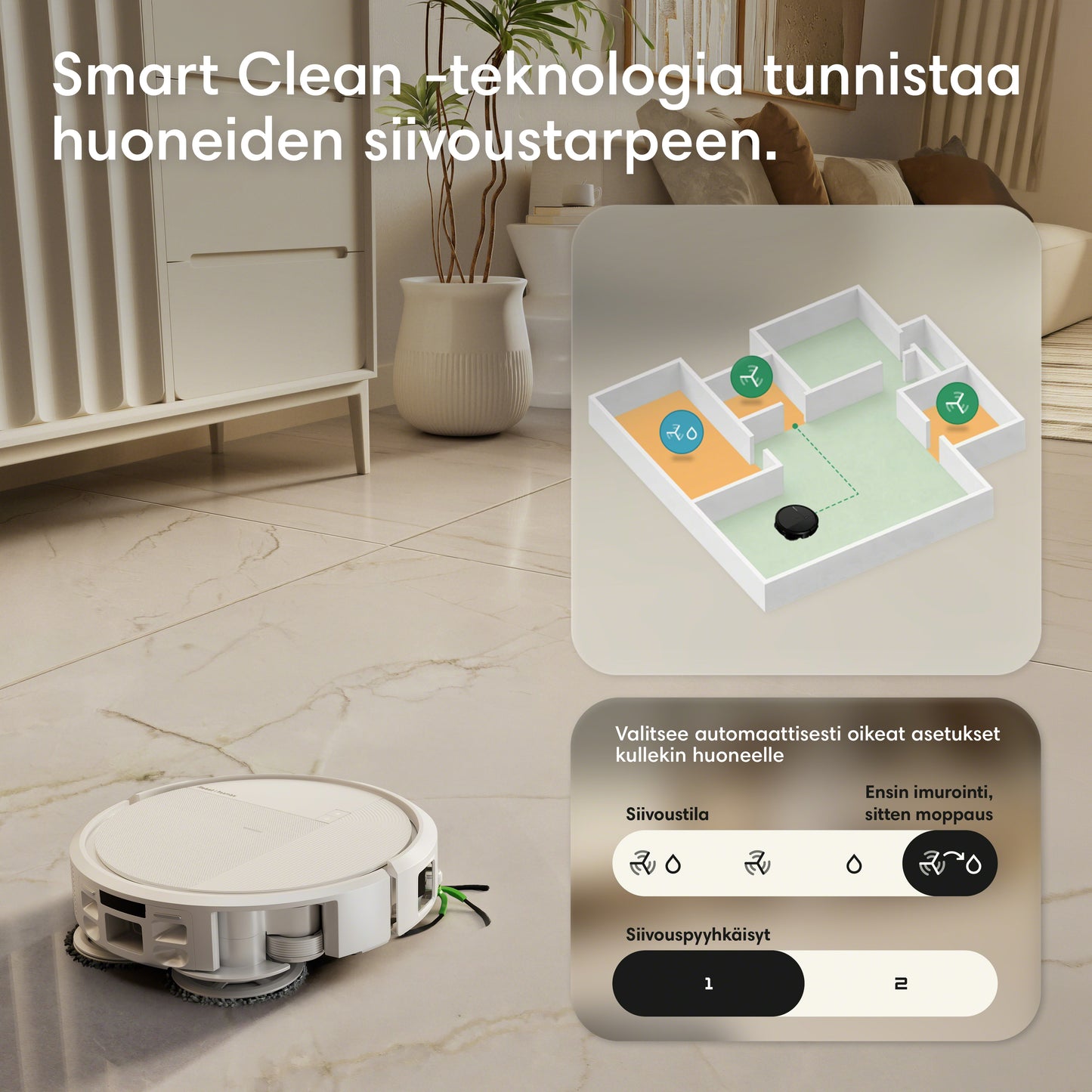 Roomba® Plus 575 Combo -robotti + AutoWash™-telakka