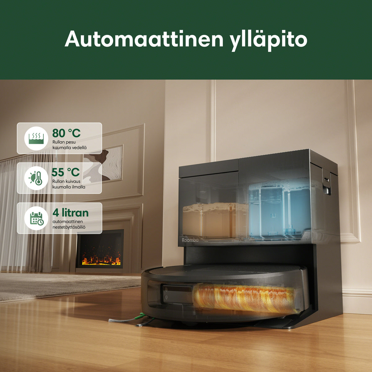 Roomba® Plus 615 Combo + Wash Only -telakka