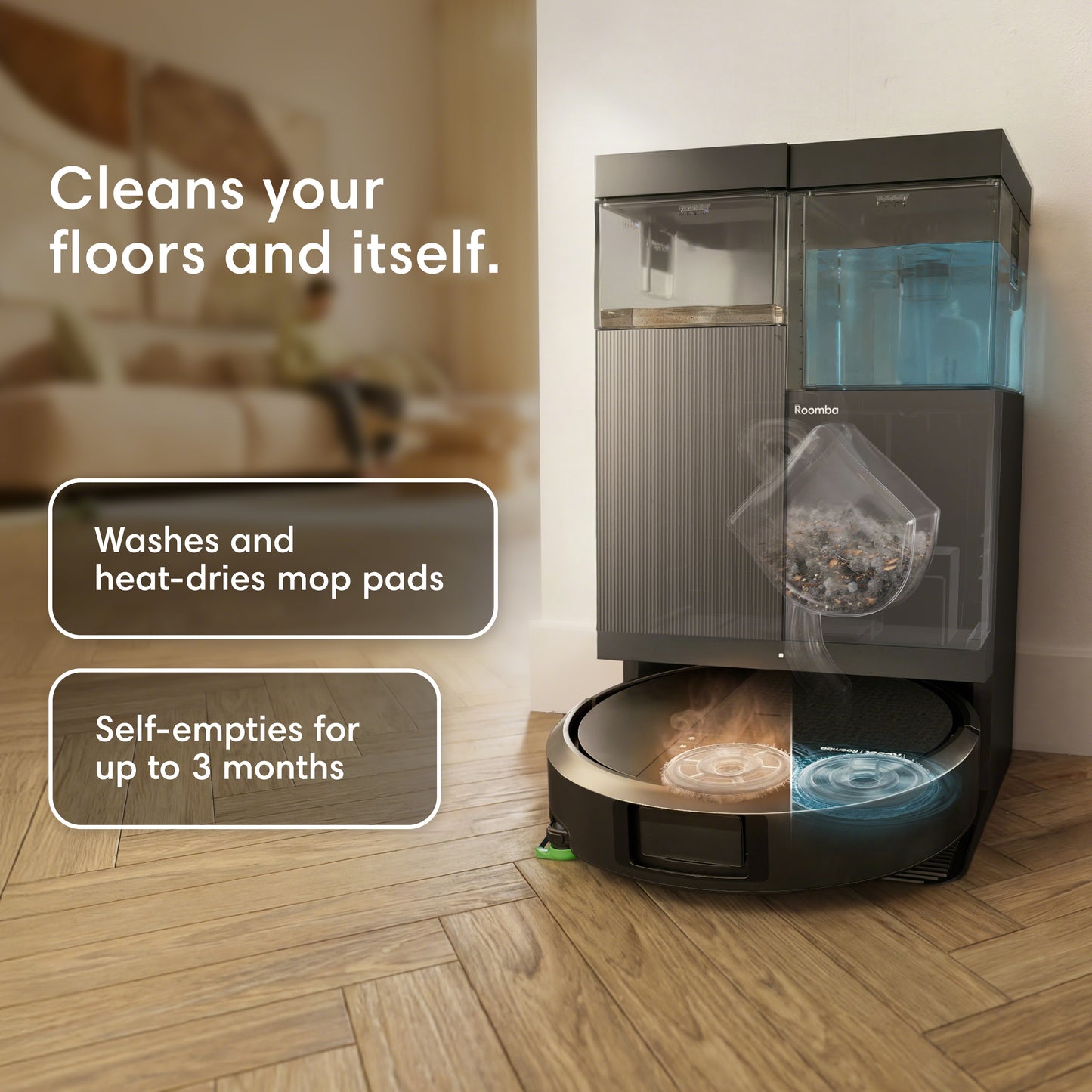 Roomba® Plus 415 Combo -robotti + AutoWash™-telakka